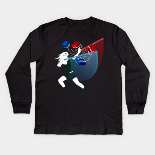 Beat Saber Girl - Meme Edition Kids Long Sleeve T-Shirt